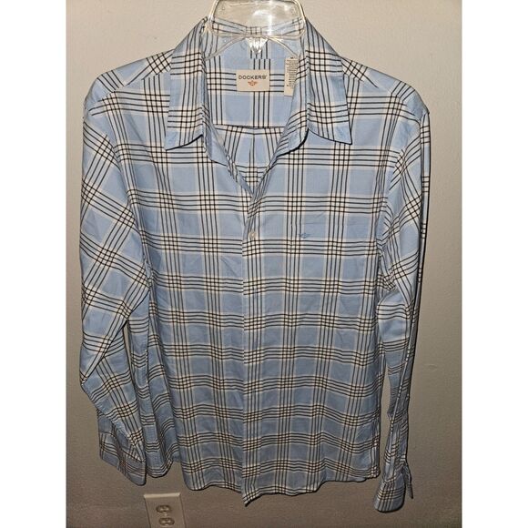 Dockers Other - Dockers Shirt Men’s Blue Long Sleeve Classic Fit Sz M